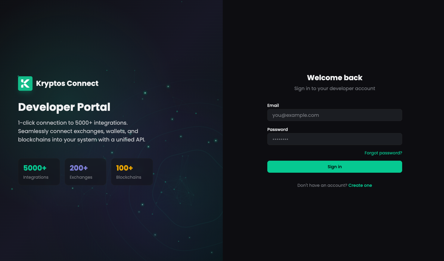 Developer Portal Login